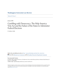 Gambling with Democracy: The Help America Vote Act