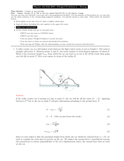 PHYS101 - Pledged Problem Set #6