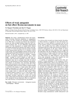 Effects of weak antagonist on fast elbow flexion