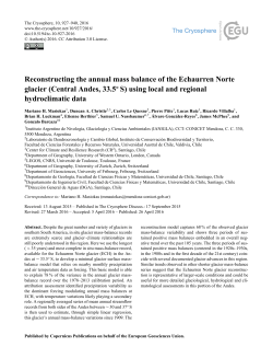 Reconstructing the annual mass balance of the
