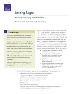 Limiting Regret: Building the Army We Will Need