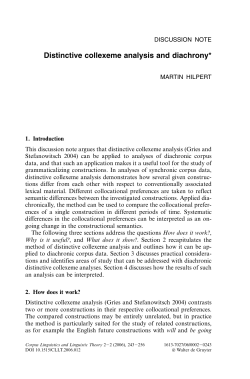 Distinctive collexeme analysis and diachrony