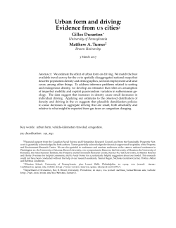 Urban form and driving