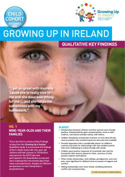 Growing Up in Ireland: Nine-Year