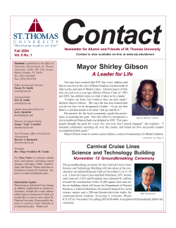 Mayor Shirley Gibson - Saint Thomas University