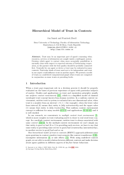 Hierarchical Model of Trust in Contexts
