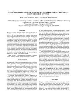 Fixed-dimensional acoustic embeddings of variable