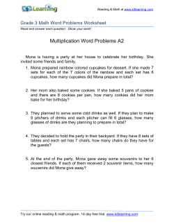 Multiplication Word Problems A2