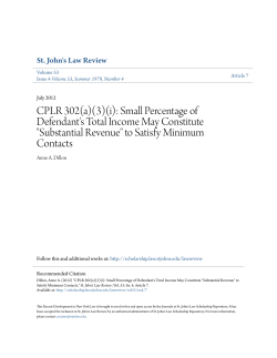 CPLR 302(a)(3)(i): Small Percentage of Defendant`s Total Income