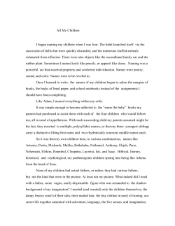 Alyce Miller About 1600 words - Writers Guild at Bloomington