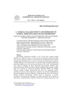 2 - MARITAL MALADJUSTMENT AND DEPRESSION IN WOMEN