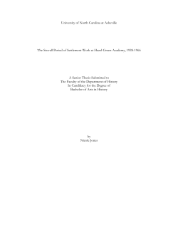 The Stovall Period of Settlement Work at Hazel Green Academy