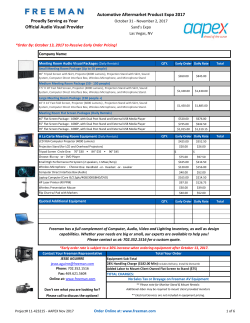 AAPEX Nov 2017-FAV MR Order Form-NV