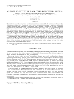 Climate sensitivity of snow cover duration in Austria