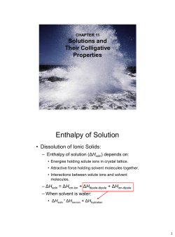 Solutions and Their Colligative Properties