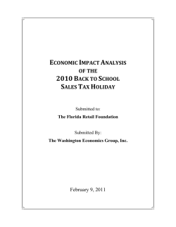 A study by The Washington Economics Group (WEG)