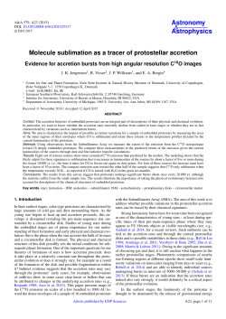 Molecule sublimation as a tracer of protostellar accretion