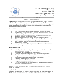 Elementary After-School Youth Worker​, Vera Court Neighborhood