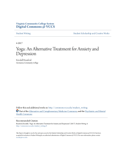 Yoga: An Alternative Treatment for Anxiety and Depression