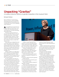 Unpacking "Gravitas" - The American Alliance of Museums