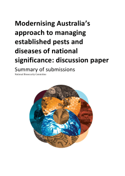 Modernising Australia`s approach to managing established pests