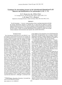 Techniques for determining pressure in the hydrothermal