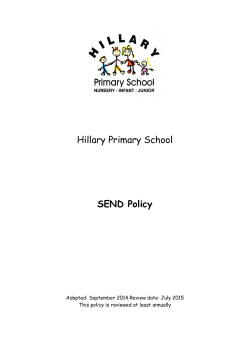 Hillary Primary School SEND Policy