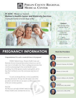 pregnancy information - Phelps County Regional Medical Center