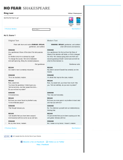 No Fear Shakespeare: King Lear: Act 5, Scene 1