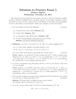 Solutions to Practice Exam 4