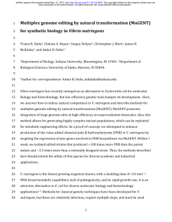 Multiplex genome editing by natural transformation