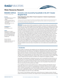 Economic costs incurred by households in the 2011 Greater