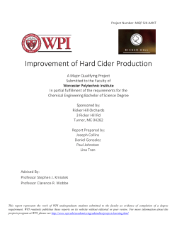 Improvement of Hard Cider Production