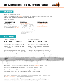 Tough Mudder Chicago Event Packet