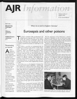 Aug - The Association of Jewish Refugees