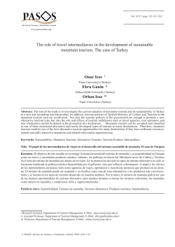 The role of travel intermediaries in the
