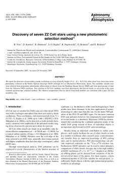 Astronomy Astrophysics - University of Hertfordshire