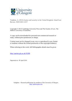 Justice and Security in the United Kingdom - Enlighten