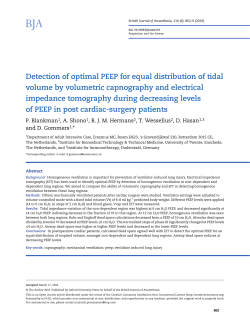 Detection of optimal PEEP for equal distribution of tidal volume by