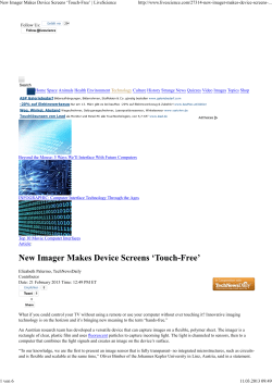 New Imager Makes Device Screens `Touch-Free` | LiveScience