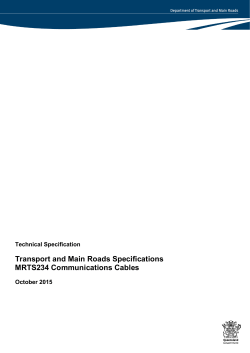 MRTS234 Technical Specification - Department of Transport and