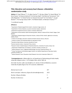 Education and coronary heart disease: a Mendelian