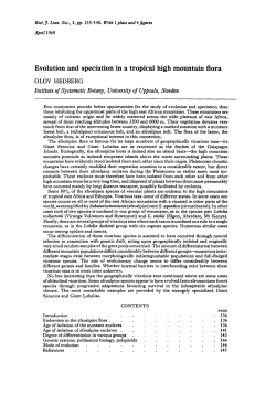 Evolution and speciation in a tropical high mountain flora