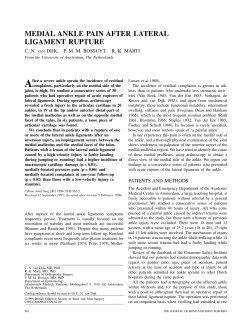 medial ankle pain after lateral ligament rupture