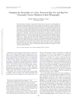 Changing the Personality of a Face: Perceived Big Two and