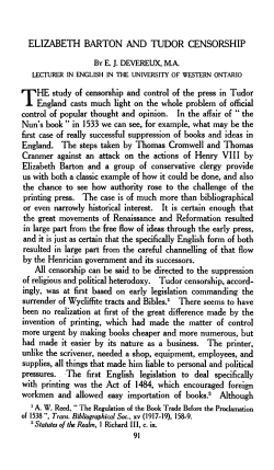 elizabeth barton and tudor censorship