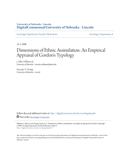Dimensions of Ethnic Assimilation - DigitalCommons@University of