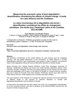 Measuring the economic value of land degradation / desertification