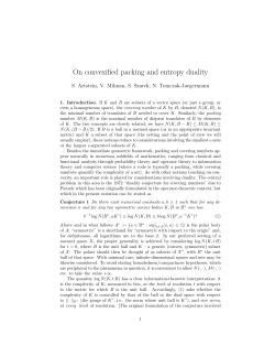 On convexified packing and entropy duality