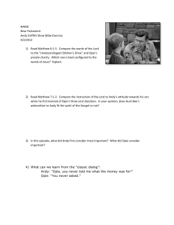 Opies Charity Study Guide - PND